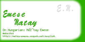 emese matay business card